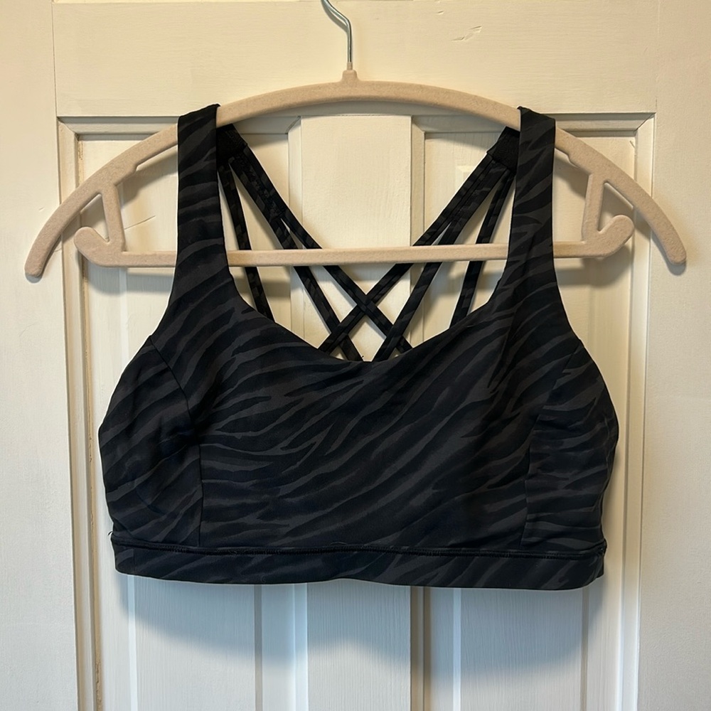Lululemon size 10 black sports bra women